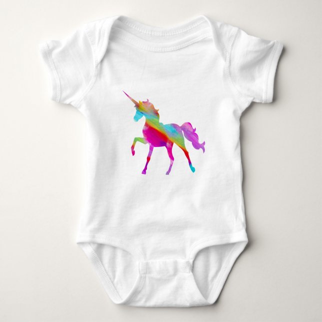 Magisk gnistrande regnbågsbuktning encorn t-shirt (Framsida)