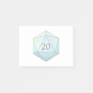 Magisk gnisttändning d20-dice post-it block