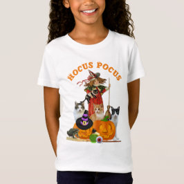 Magisk Halloween med häxkatten och pumpa T Shirt