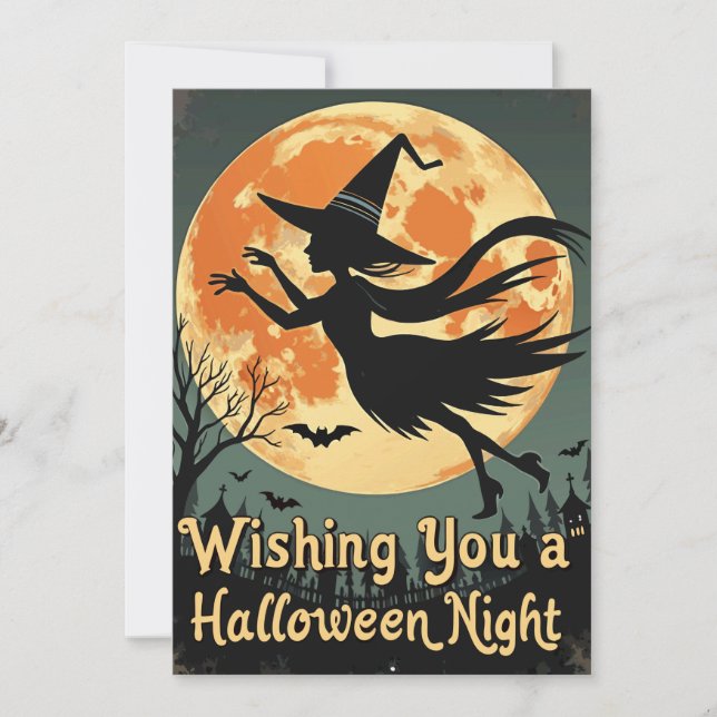 Magisk Halloween-natt Julkort (Framsida)