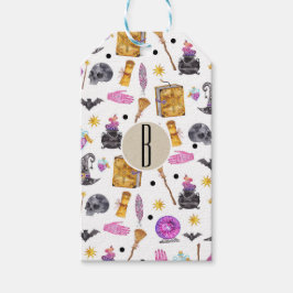 Magisk Halloween Vattenfärg Whimsical Festlighetsf Presentetikett