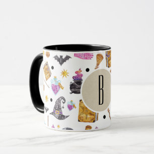 Magisk Halloween Vattenfärg Whimsical Förmögenhet Mugg