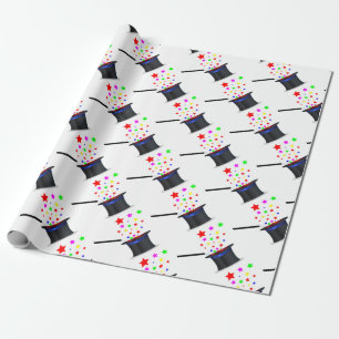 Magisk hatt och trollspö presentpapper