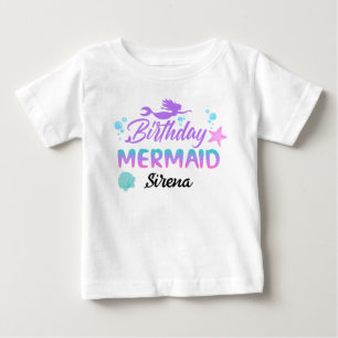 Magisk Havfrue Rosa Lila Födelsedag T Shirt