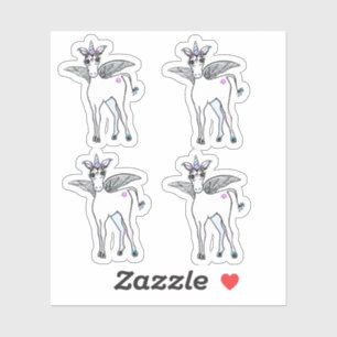 Magisk häxad Unicorn Klistermärken