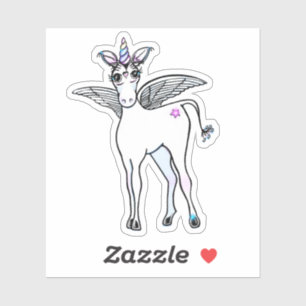 Magisk häxad Unicorn Klistermärken