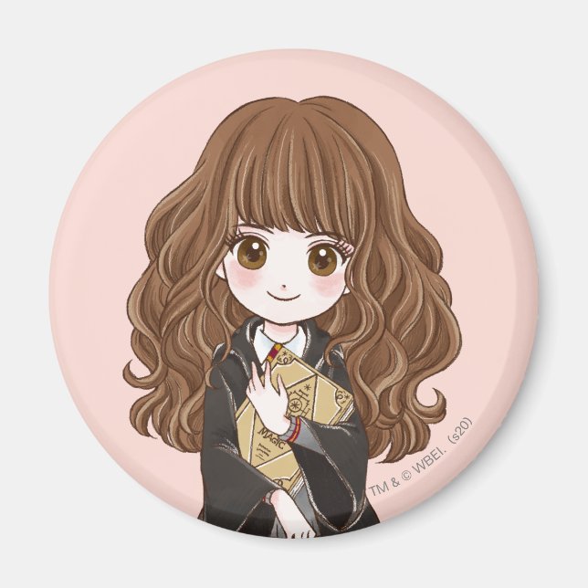 Magisk Hermione Granger Akvarell Magnet (Framsidan)