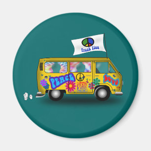 Magisk Hippieskåpbil Magnet
