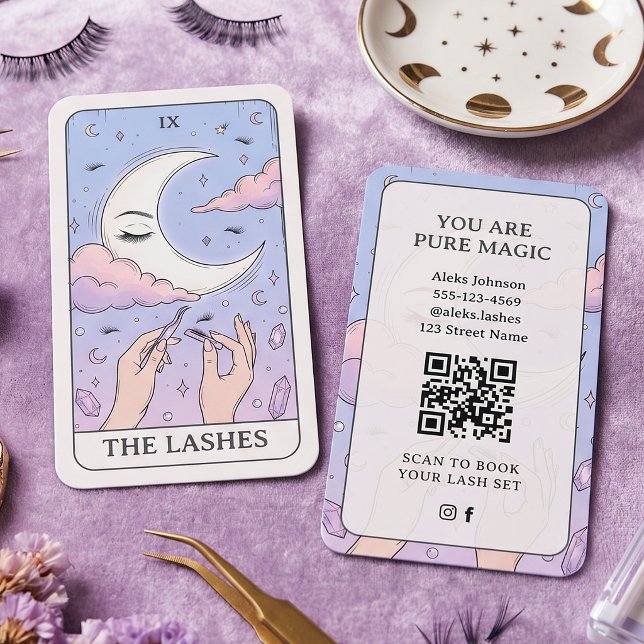 Magisk Holografisk Tarot Ögonfransartist Visitkort (Skapare uppladdad)