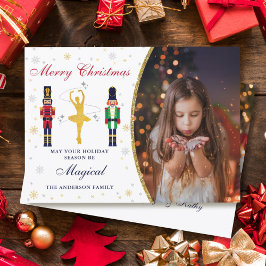 Magisk jul Ballerina Nutcracker 2 Foto Julkort