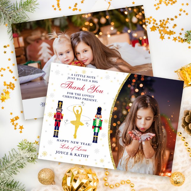 Magisk jul Ballerina Nutcracker 2 Foto Tack Kort (Skapare uppladdad)