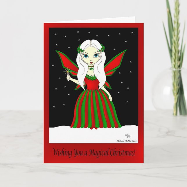 Magisk jul Fairy Helgkort (Framsida)