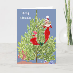 Magisk jul med Sjöjungfru Helgdag Card Helgkort