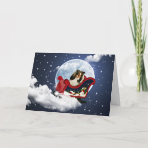 Magisk jul Sheltie Helgkort