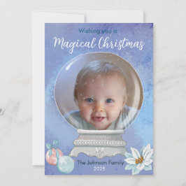 Magisk jul snöglob julkort