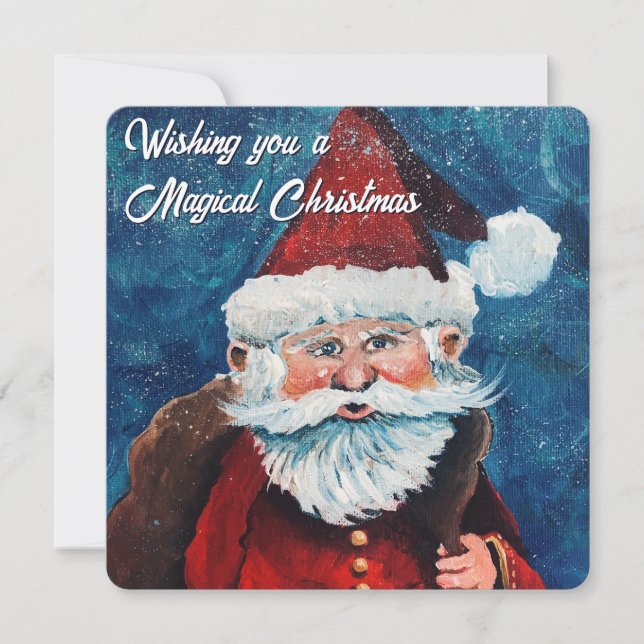 Magisk jul Tomte ingen bild Julkort (Framsida)