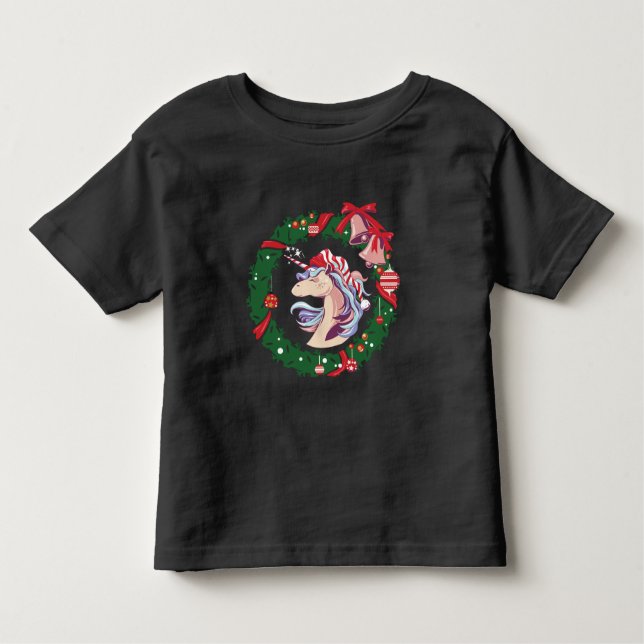 Magisk jul Unicorn T Shirt (Framsida)