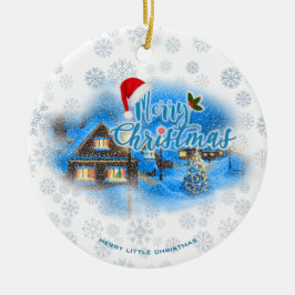 Magisk julby julgransprydnad keramik