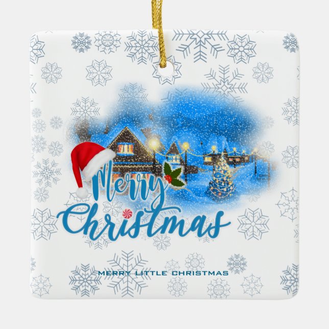 Magisk julby julgransprydnad keramik (Framsida)