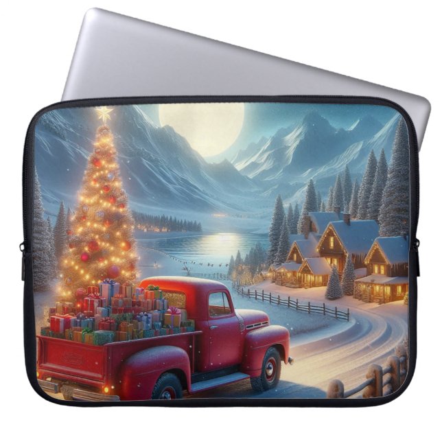 Magisk julleverans Kväll Laptop Fodral (Framsidan)