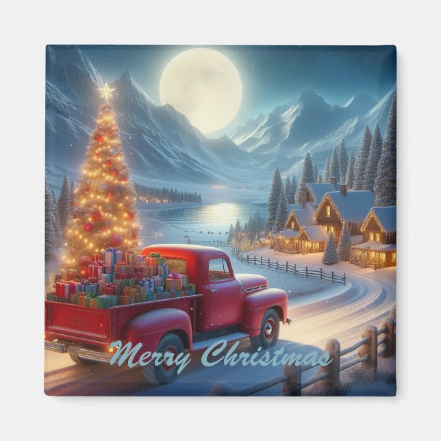 Magisk julleverans Kväll Magnet (Framsidan)