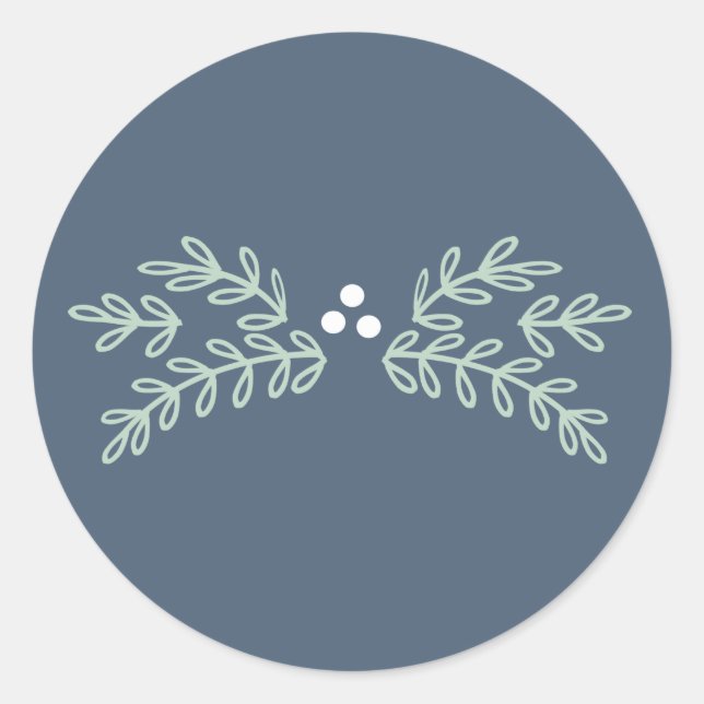 Magisk jultomte ID441 Runt Klistermärke (Framsida)