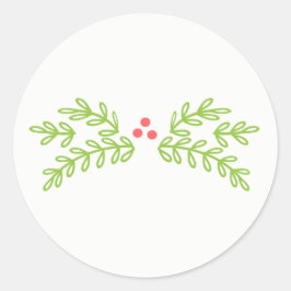 Magisk jultomte Teal ID441 Runt Klistermärke