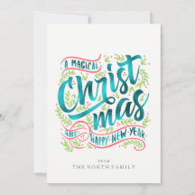 Magisk jultypografi - Teal ID441