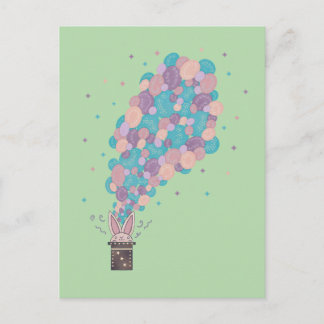 Magisk Kanin Bubbel Explosion | Whimsisk Magi Vykort