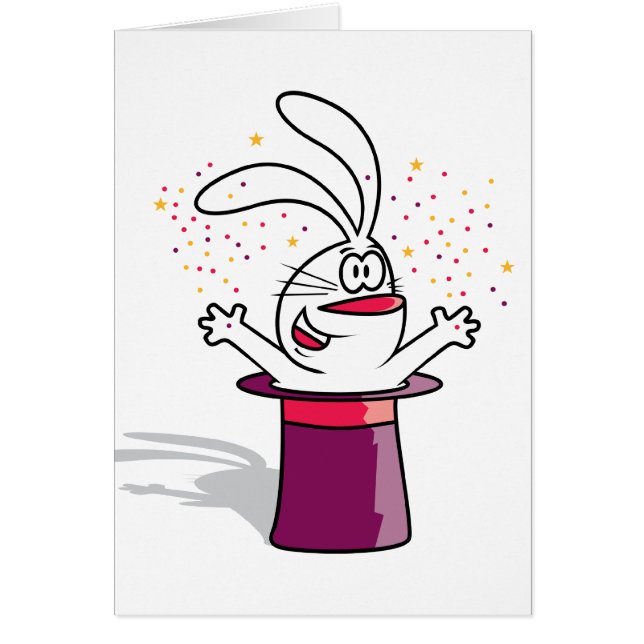 Magisk kanin hälsningskort (Framsidan)