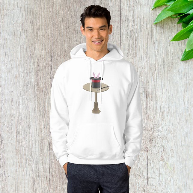 Magisk kanin i hatt med trollstav hoodie (Skapare uppladdad)