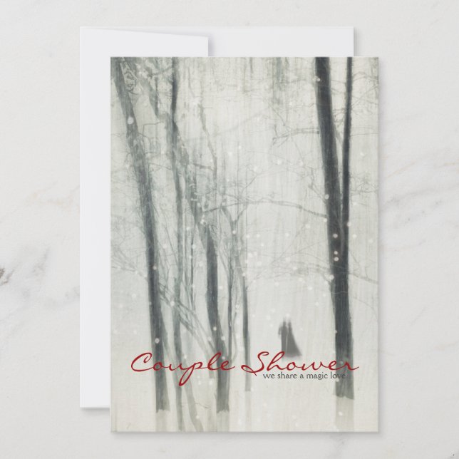 Magisk kärlek kopplar ihop duschen inbjudningar (Framsida)