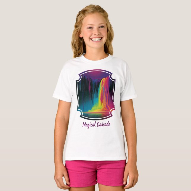 Magisk kaskad, fängslande stillhet t shirt (Hel framsida)