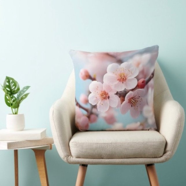 Magisk kastkudde med rosa blomning kudde (Cozy throw pillow that reminds Mom she’s loved—perfect Mother’s Day home accent.)