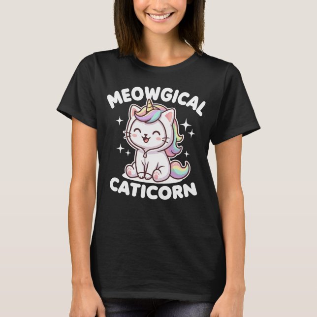 Magisk Kattkorn T Shirt (Framsida)
