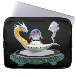 Magisk Keramisk Drak Lampa Fantasy Art Laptop Fodral