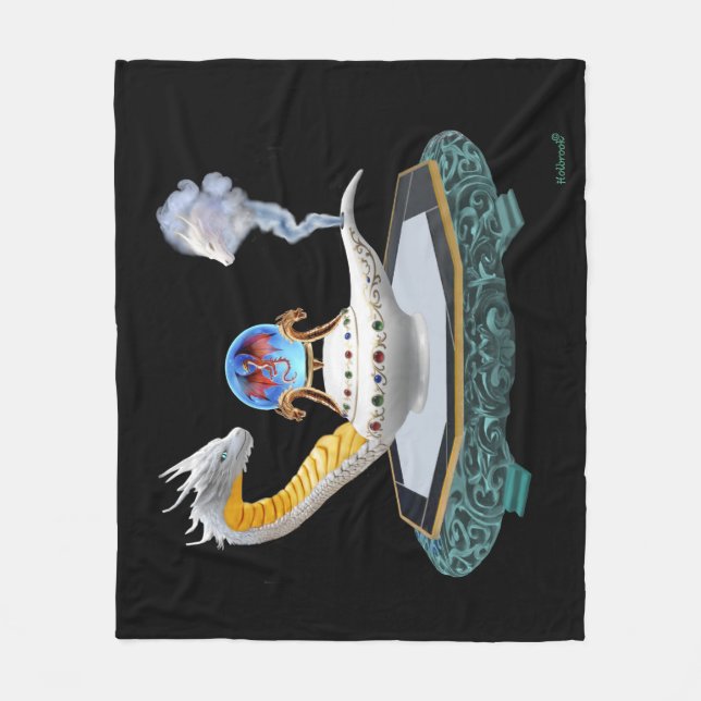 Magisk keramisk draklykta filt filtblanket (Framsidan)