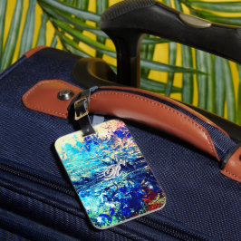 magisk konstnärlig eterisk Abstrakt Monogram Bagagebricka