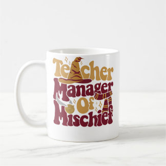 Magisk lärare skjorta manager för misshuvud lärare kaffemugg