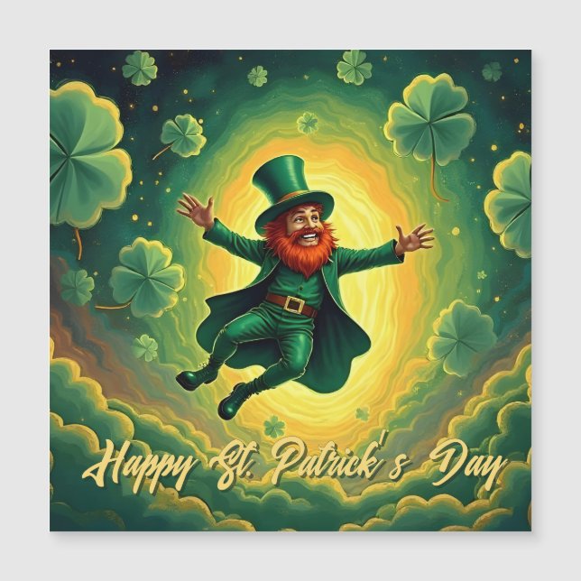 Magisk Leprechaun St. Patrick's Day Konst (Framsida)