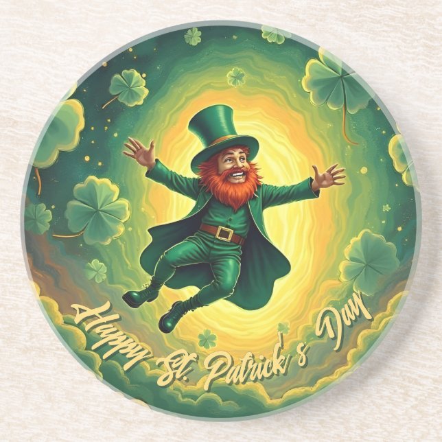 Magisk Leprechaun St. Patrick's Day Konst Underlägg (Framsidan)