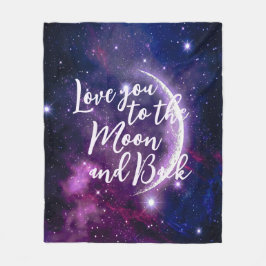 Magisk Lila Galax Halvmåne Celestiala Fleecefilt