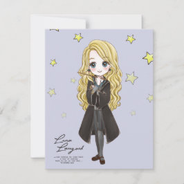 Magisk Luna Lovegood Akvarell Anteckningskort