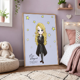 Magisk Luna Lovegood Akvarell Poster