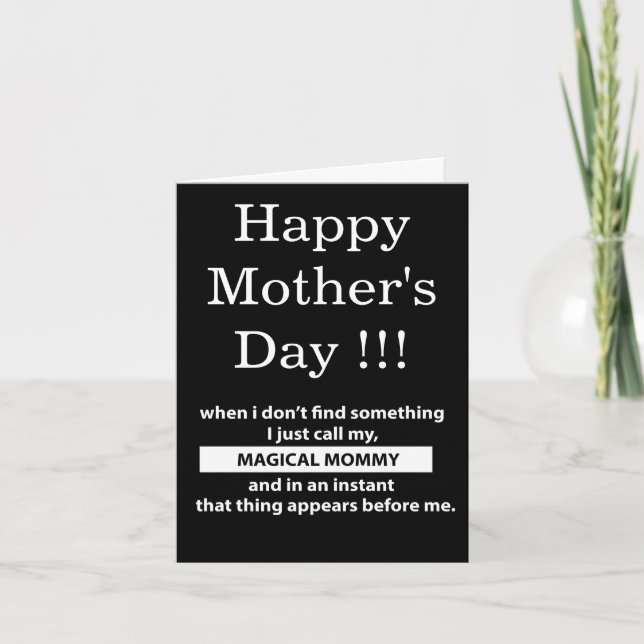 Magisk Mamma Glad Mors Dag Hälsning Kort (Framsida)