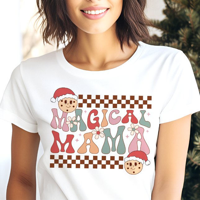 Magisk Mamma Retro Jul T Shirt (Skapare uppladdad)