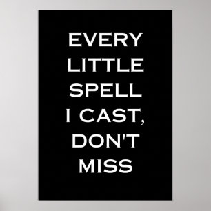 Magisk manifestation svart citat, minimalistisk de poster