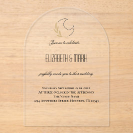 Magisk måninspirerad bröllopsinbjudan