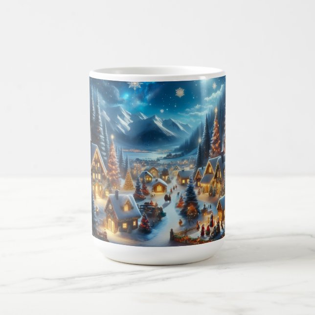 Magisk månljust snigelt julby kaffemugg (Center)