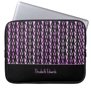 Magisk Mönster-rosa, vit och svart Laptop Fodral